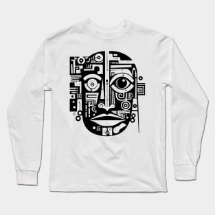 Pop Art Abstract Face Long Sleeve T-Shirt